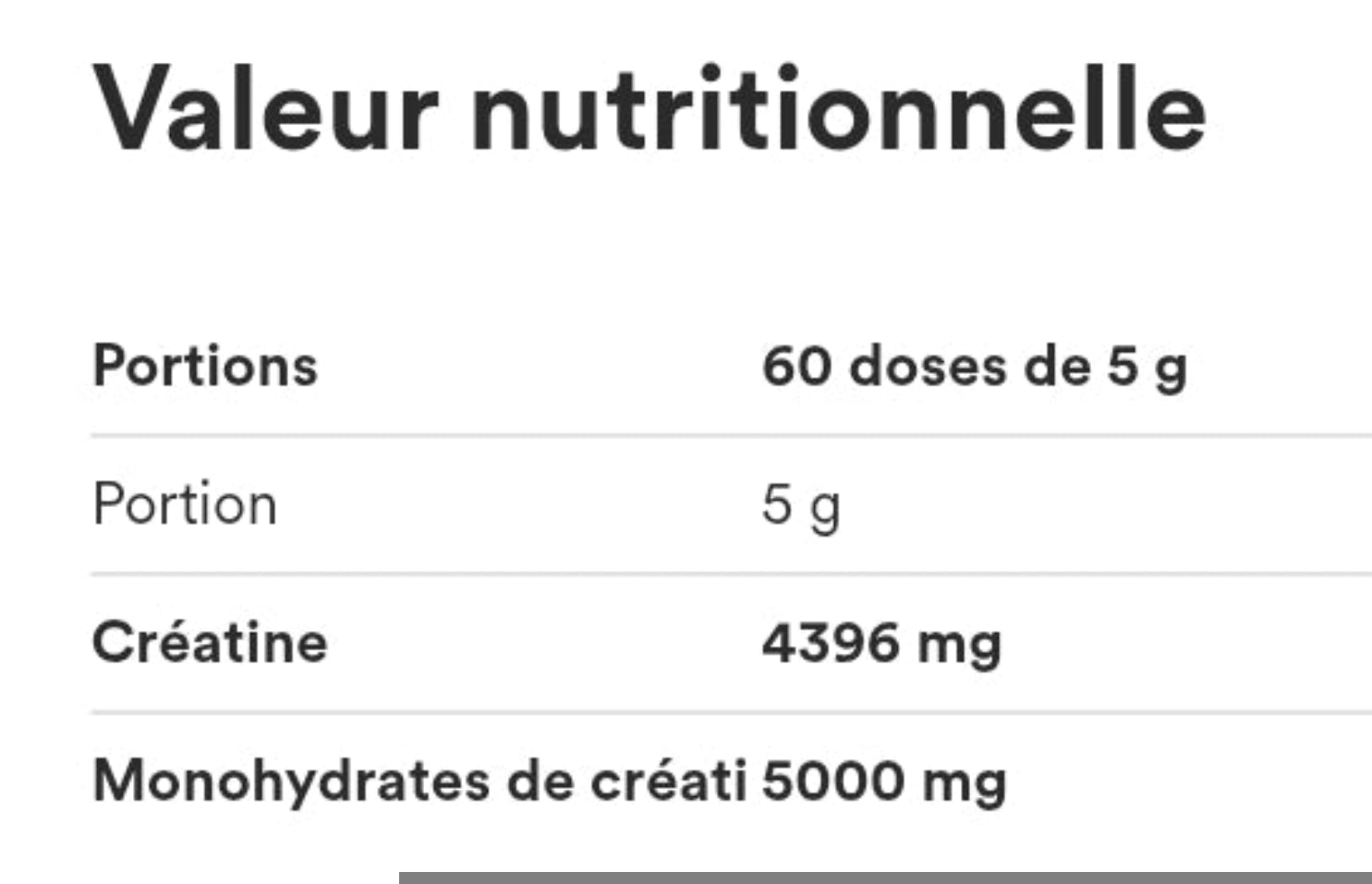 100% Créatine Monohydrate