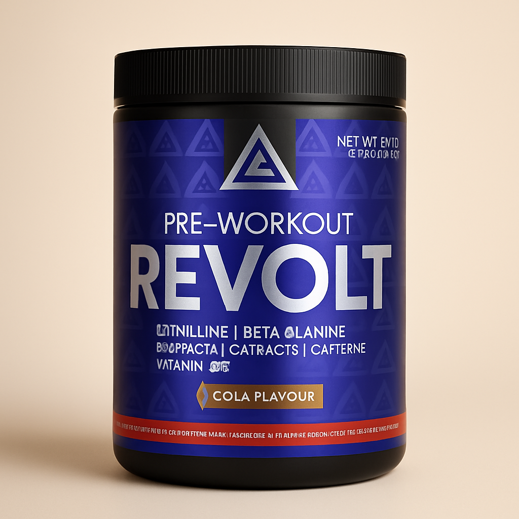 Booster Lazar Nutrition Pre Workout Revolt sans aspartame, améliore la concentration et l'endurance 380g