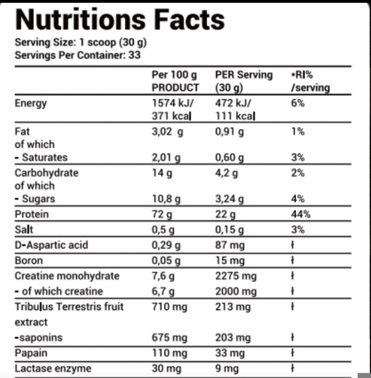 Proteine Army Nitro 1+Creatine+Tribulus